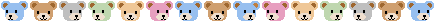 Multicolour Bear heads