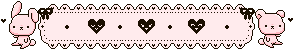 Bunny, Bear, and lace with hearts and bows