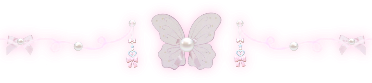 Grey Butterfly, pearls, and bows