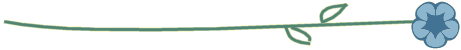Blue flower with stem