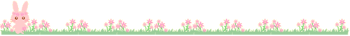Pink floers with pink bunny