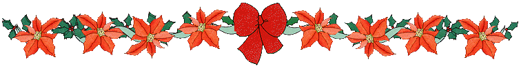 Poinsettias and red bow