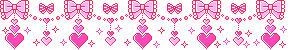 Pink bows and hearts