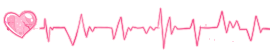 Pink heart and wave