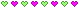 Green and magenta hearts