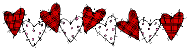 Red plaid and white hearts