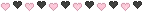 Pink and black hearts