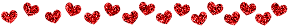 Red glitter hearts