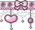 Pink bows and hearts