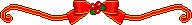 Red bow with poinsettias