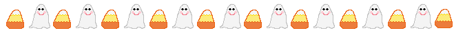 Ghosts and candy corn