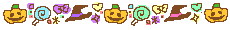 Pumpkins, candies, and witch hats