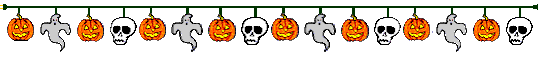 Ghost and pumpkin lights