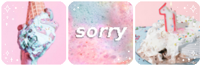 'Sorry' with ice cream and cake