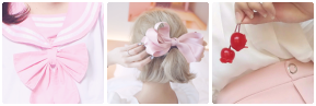 Pink bows and cherries