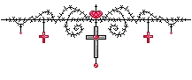 Cross with hearts and vines