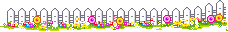 White fence with flowers