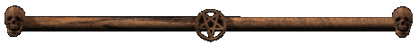 Wood pentagram and skulls