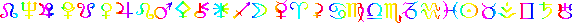 Rainbow zodiac symbols