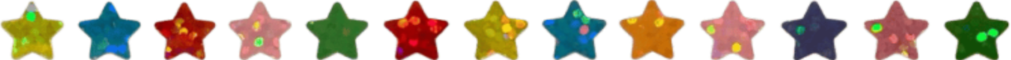 Multicolour star stickers