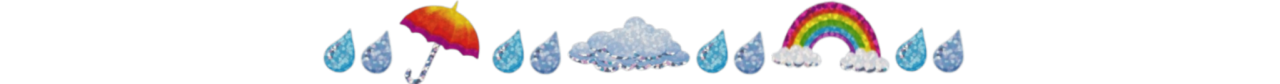 Rain, cloud, and rainbow stickers