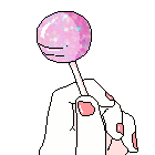Hand holding lollipop